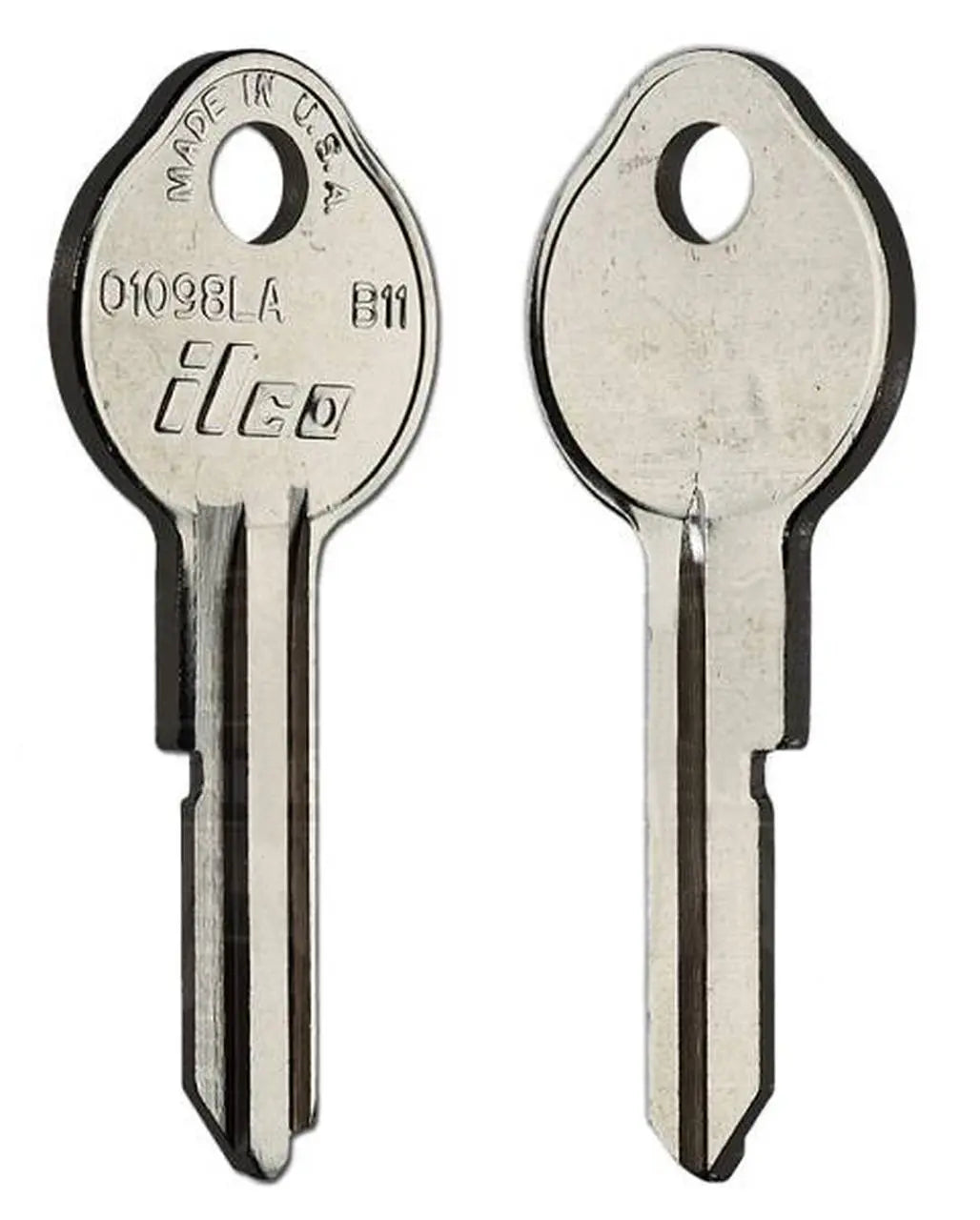 Kaba Ilco O1098LA Key Blank – Old Style Gm Secondary (B11), Nickel-Plated Brass