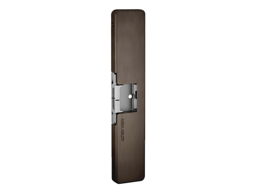 HES 9800-613E Fail Safe/Fail Secure, Complete 12/24VDC Electric Strike, Surface Mounted, Grade 1, 1/2" Thick Strike Body, Non-Handed, Dark Oxidized Bronze Oil Rubbed