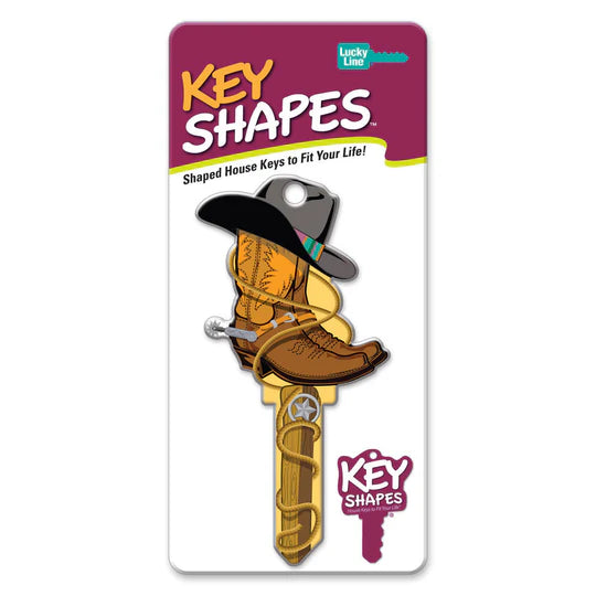 Lucky Line B132S Cowboy KeyShapes Blank, Schlage SC1