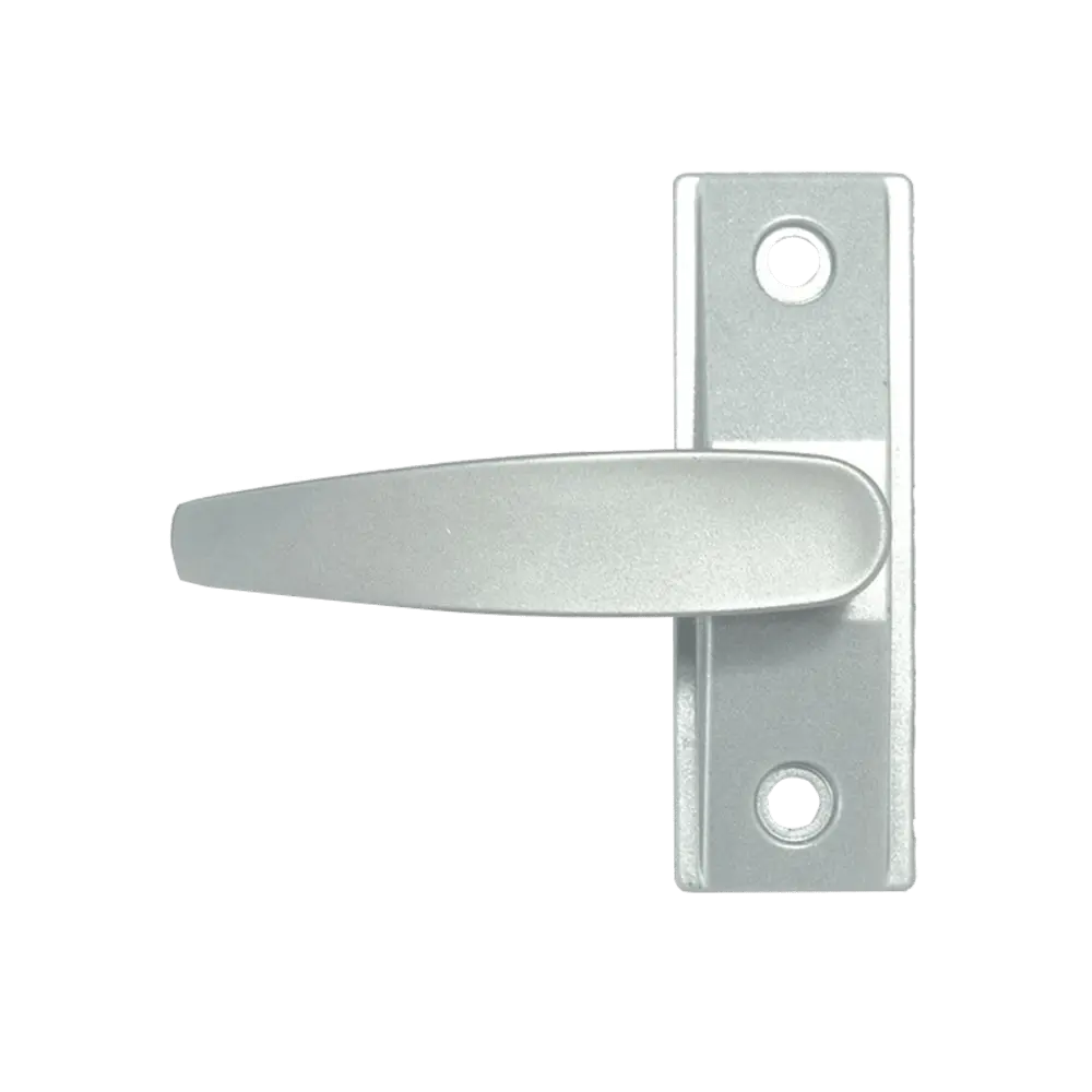 Adams Rite 4560-501-130 Flat Lever Trim without Return, ADA compliant design, For 1-3/4 In. to 2 In. Thick Door, LH or LHR, Satin Aluminum Paint