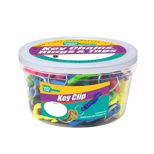Lucky Line 41525 Key Clip with Ring 40 Pieces Per Jar