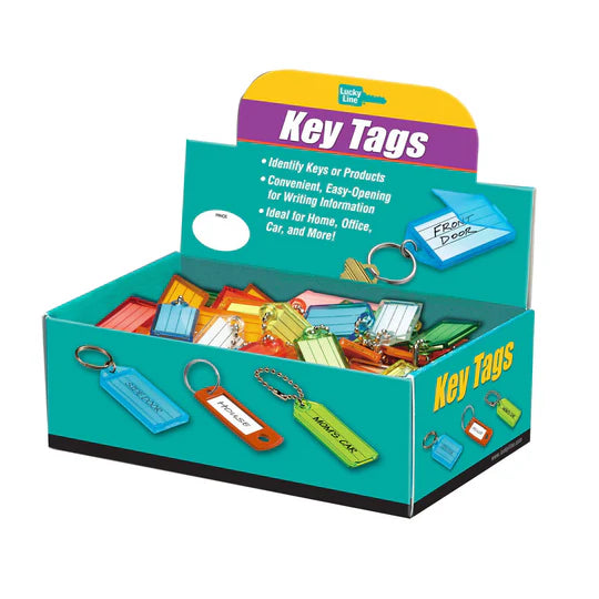 Lucky Line 10100 Key Tag with Ball Chain 100 Per Display Box