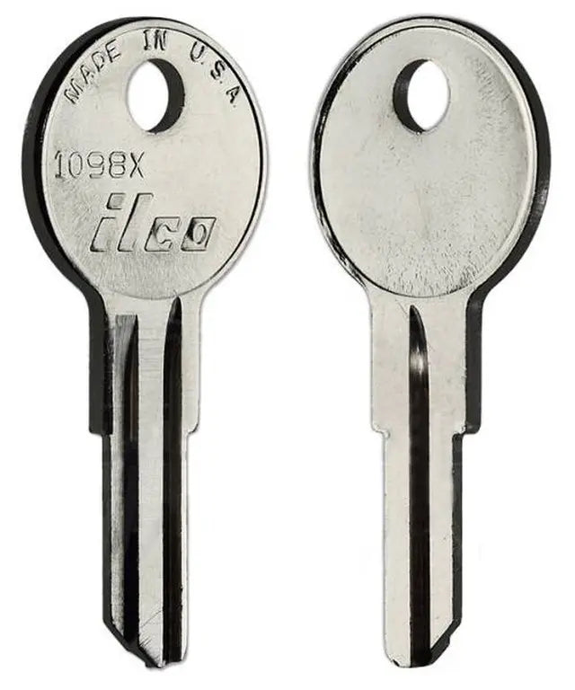 Kaba Ilco 1098X Key Blank – Briggs Keyway, Nickel-Plated Brass, Pre-Cut