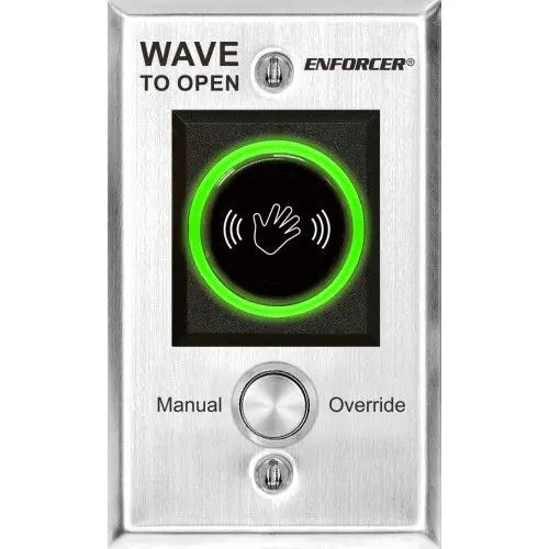 Seco-Larm SD-927PKC-NEVQ 12/24 V AC/DC, Single Gang, Wave to Open with Override Button