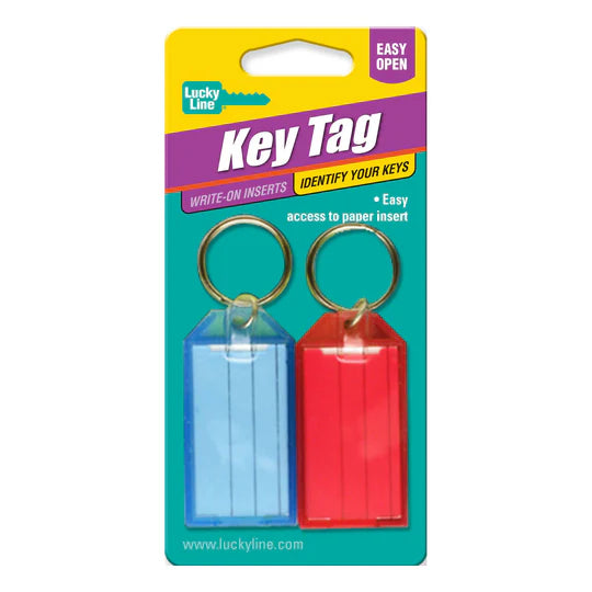 Lucky Line 60502 Key Tag with Flap & Split Ring Asst 2 Per Card
