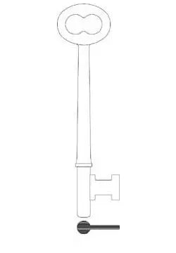 Kaba Ilco 3B Bit Key Blank, G501