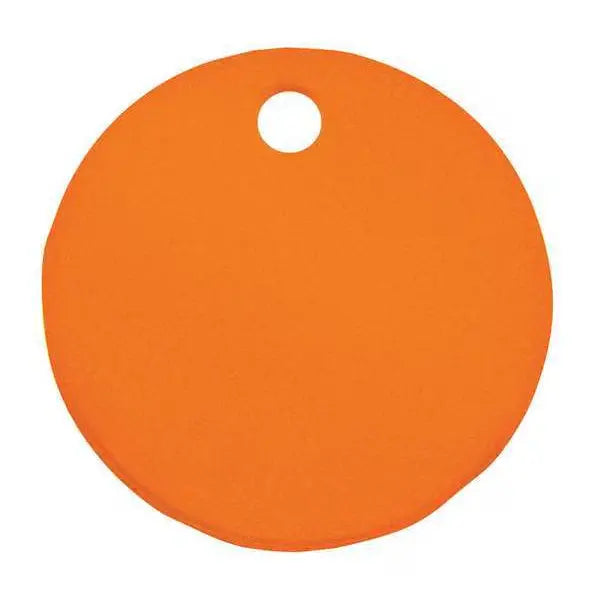 Lucky Line 256850 1-1/2" Aluminum Key Tag with 1 Hole Orange 100 Per Display Box