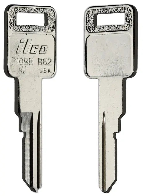 Kaba Ilco P1098AV B62 Key Blank – Nickel-Plated Brass, General Motors