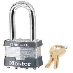 Master Lock 21KZLFW1 Laminated Steel Padlock 1-3/4" Body, 1-1/2" Tall 5/16" Diameter Shackle, Rekeyable, Zero Bitted