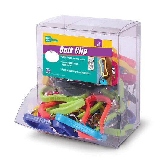 Lucky Line 45833 Quick Clip with Ring Asst 40 Per Box