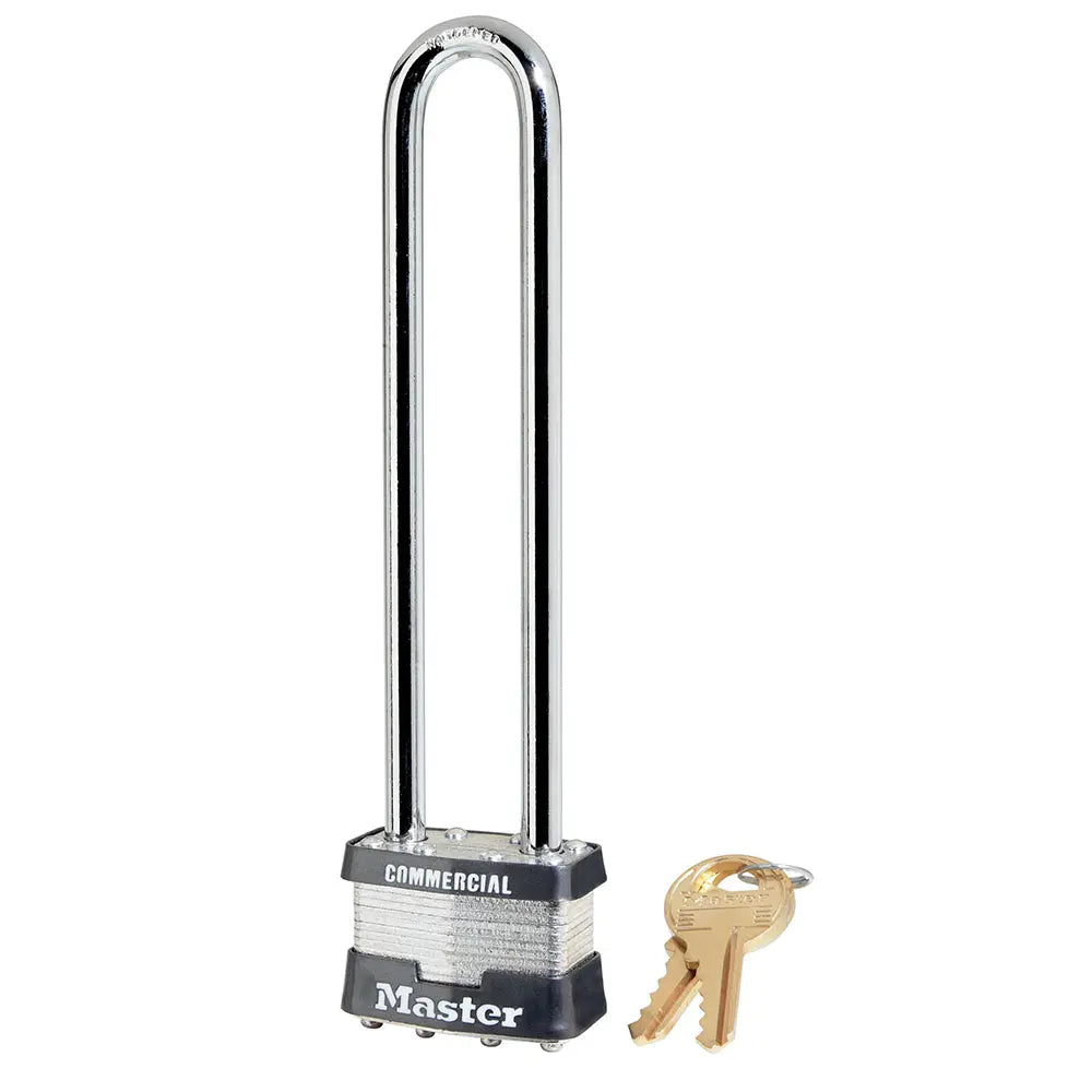 Master Lock 1KALN 2126 Laminated Steel Padlock 1-3/4" Body, 5-3/4" Tall 5/16" Diameter Shackle, Keyed Alike