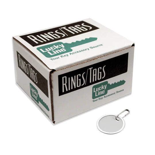 Lucky Line 29200 1-1/4" Key Tag with Clip Ring 50 Per Box