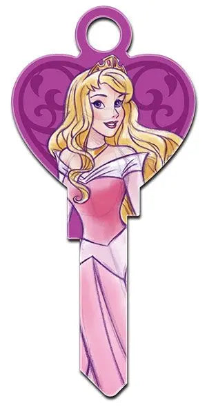 KW-D112 Disney Keys Kwikset AURORA HEART - SHAPE!