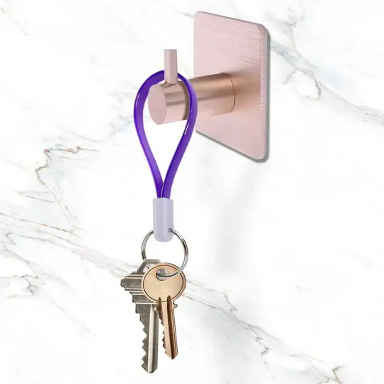 Lucky Line 40912 Key Loop Keychains Assorted Colors, 12 Per Pack