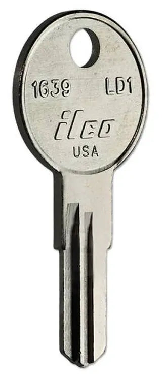 Kaba Ilco 1639 Larson Storm Door Key Blank – Nickel-Plated Brass, LD1 Keyway