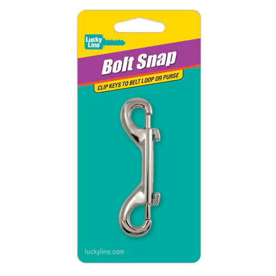 Lucky Line 44901 Double Bolt Snap with Ring 1 Per Card