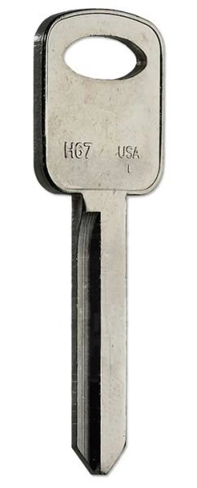 Kaba Ilco 1193FD Automotive Key Blank – Ford H67 Nickel-Plated Brass, Non-Transponder