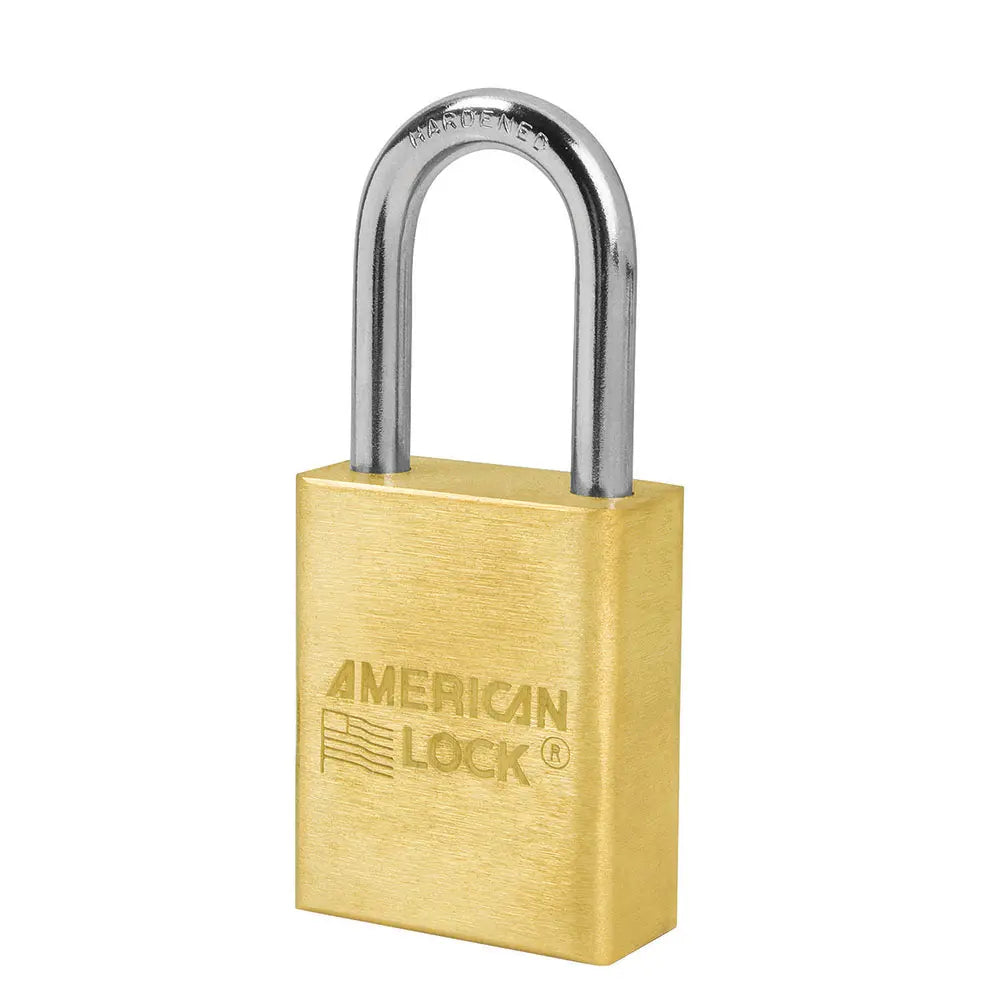 American Lock A5531 Solid Brass Padlock 1-1/2" Body, 1-1/2" Tall 1/4" Diameter Shackle, Keyed Alike
