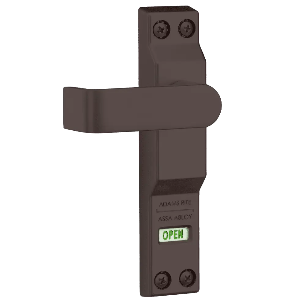 Adams Rite 4550R-01-121 Lever Trim for MS Deadlock, Flat Lever with Return, LOCKED/OPEN Indicator, RH/RHR, Dark Bronze Painted Finish