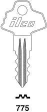 Kaba Ilco 775 Key Blank – Fort Keyway, Nickel-Plated Brass