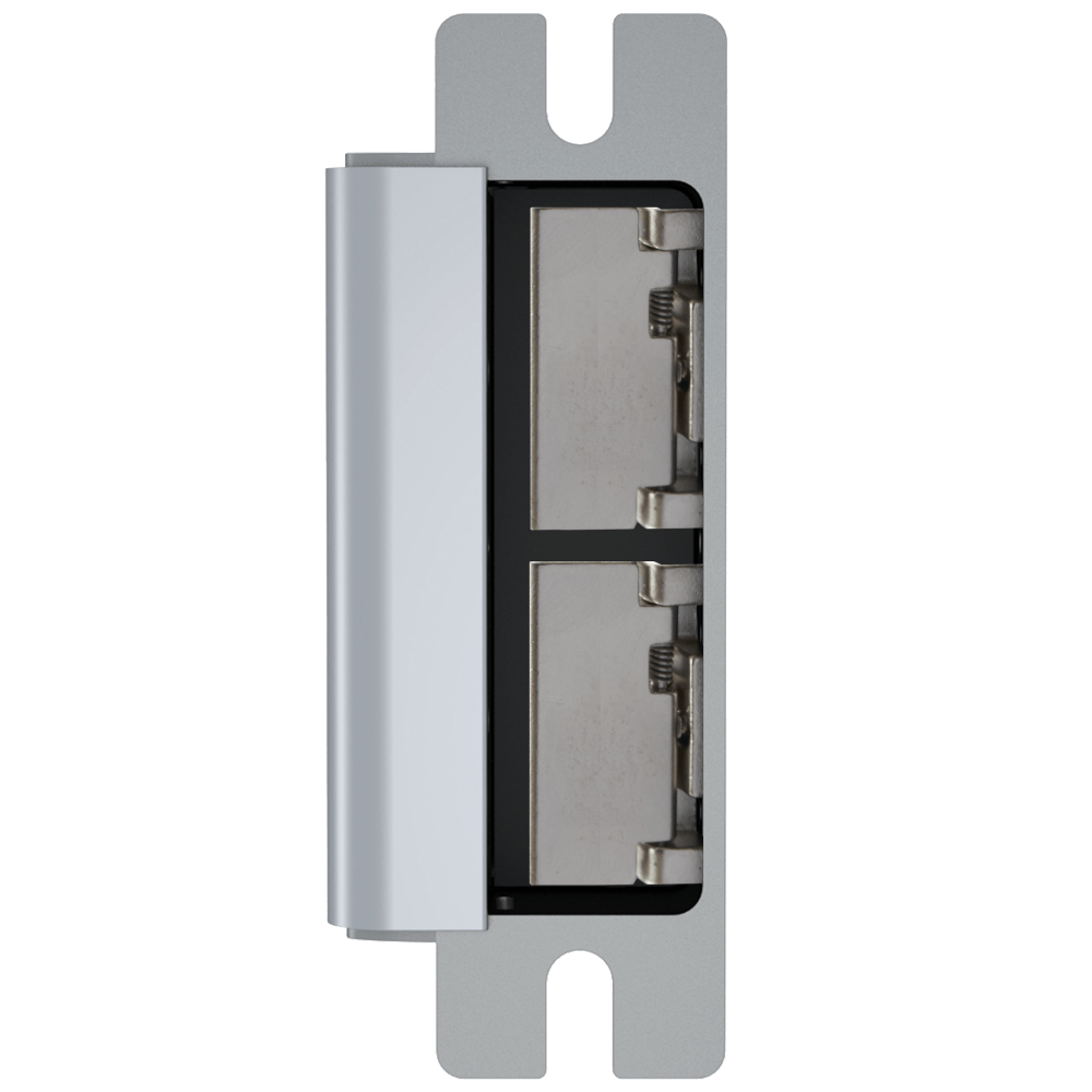 HES 1600-629-DLM Grade 1 Electric Strike, For Cylindrical or Mortise Latchbolt and Deadbolt Locks, Auto-Sensing 12/24 VDC, Field Selectable Fail Safe/Fail Secure, Body Only, Dual Lock Monitor, Bright Stainless Steel