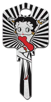 SC1-B13 Betty Boop Keys Schlage Betty Boop Glitter