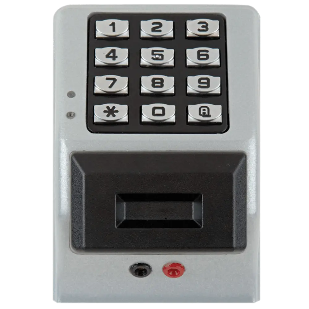 Alarm Lock PDK3000MS Trilogy Prox Keypad, 2000 Users, 40,000 Event Audit Trail, Metallic Silver