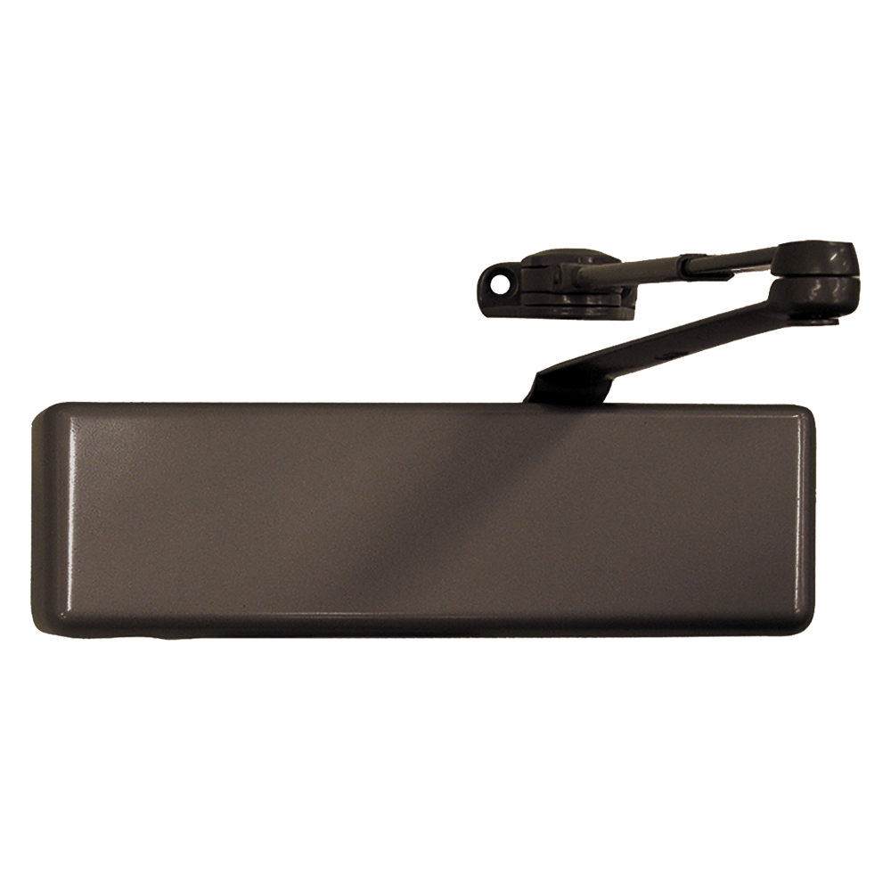 LCN 4040XP-H 695 Grade 1 Surface Door Closer, Hold Open Arm, Push or Pull Side Mounting, 120 Degree Swing, Adjustable Size 1-6, Plastic Cover, Dark Bronze Painted Finish, Non-Handed