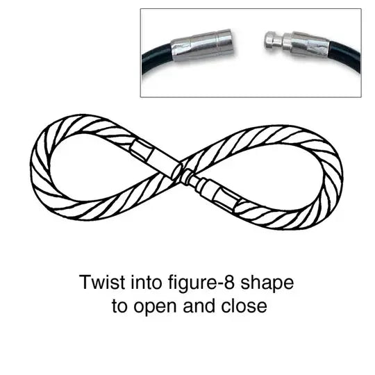 Lucky Line 81124 5" Twisty Cable Key Ring Asst 24 Per Card