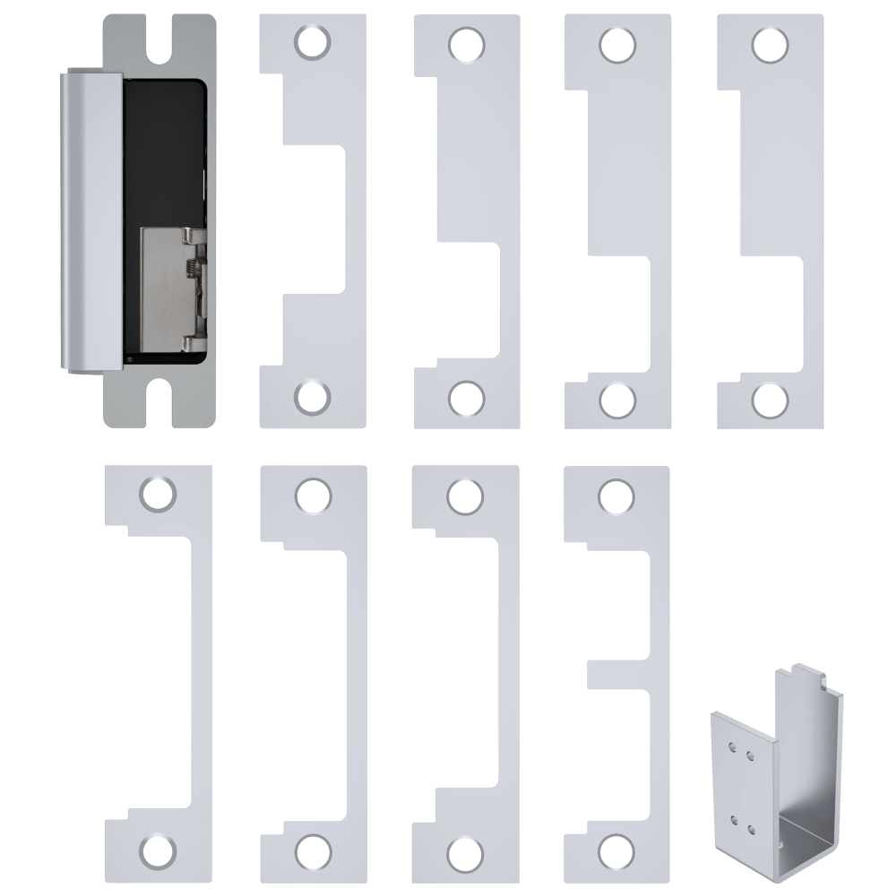 HES 1600-CS-629-LMS Grade 1 Electric Strike, For Cylindrical or Mortise Latchbolt and Deadbolt Locks, Auto-Sensing 12/24 VDC, Field Selectable Fail Safe/Fail Secure, Includes 1J, 1K, 1KD, 1KM, 1N, 1ND, 1NM, 1NTD Options, Lock Monitor, Strike Monitor, Brig