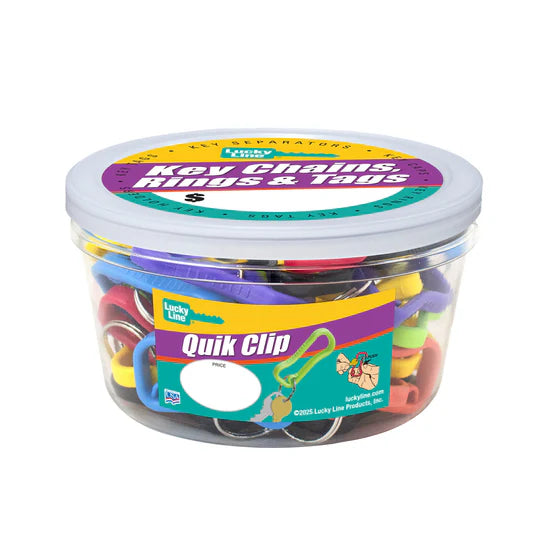 Lucky Line 45825 Quick Clip with Ring Asst 25 Per Jar