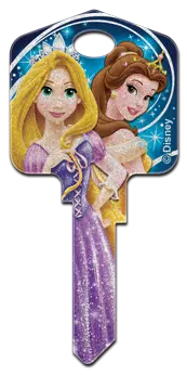 SC1-D89 Disney Keys Schlage Princess Glitter *** DISCONTINUED ***