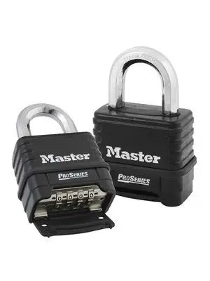Master Lock 1178D ProSeries Combination Padlock 2-1/4" Zinc Die-Cast Body, 1-1/16" Tall 3/8" Diameter Shackle, Carded
