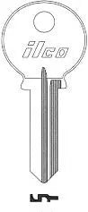 Kaba Ilco 1011P Key Blank – Corbin/Russwin Ru4, 5-Pin Nickel-Plated Brass