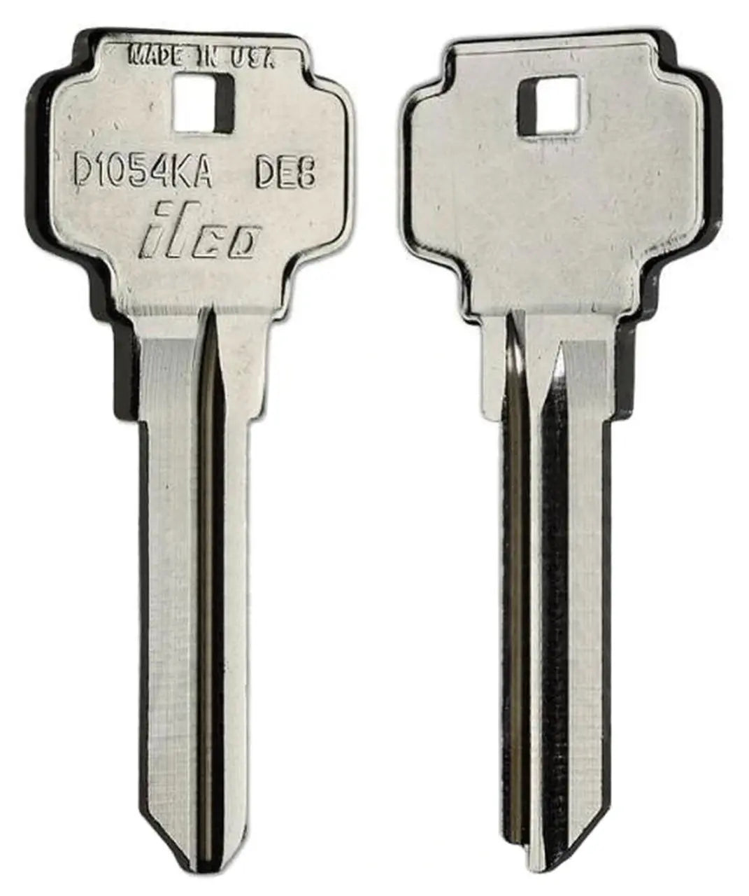 Kaba Ilco D1054KA Key Blank – Dexter KA Keyway, DE8, Nickel-Plated Brass, 6-Pin