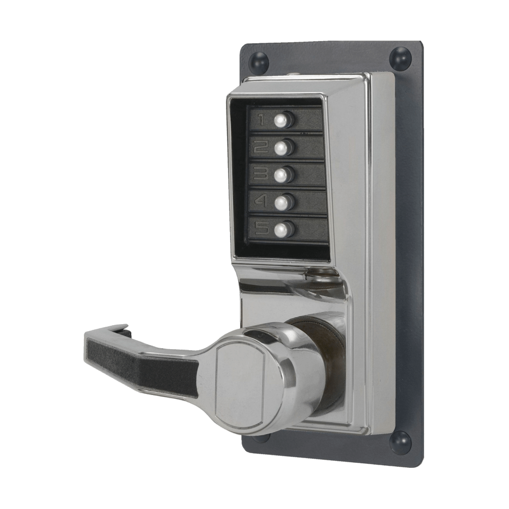 DormaKaba LLP1010-026-41 Exit Trim Lever Lock, Combination Only, Left Hand Reverse, Bright Chrome