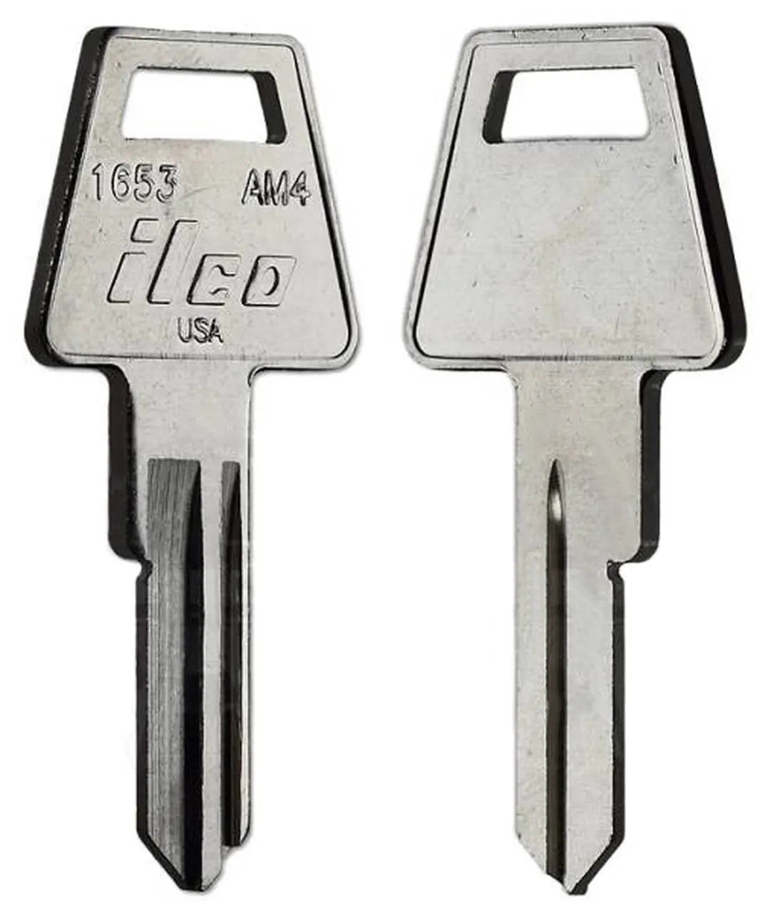 Kaba Ilco 1653 American Padlock Key Blank with Long Shoulder – Nickel-Plated Brass, 5-Pin (AM4 / AM6-L)