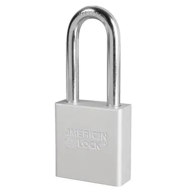 American Lock A1206CLR Clear Anodized Aluminum Safety Padlock, 1-3/4" Body, 2" Tall 5/16" Diameter Shackle, Keyed Different