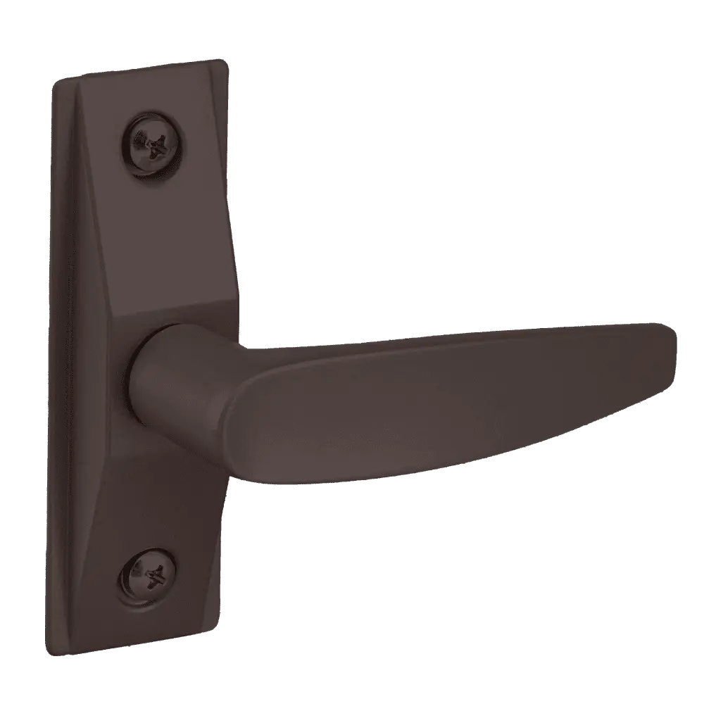 Adams Rite 4560-501-121 Flat Lever Trim without Return, ADA compliant design, For 1-3/4 In. to 2 In. Thick Door, LH or LHR, Dark Bronze Paint