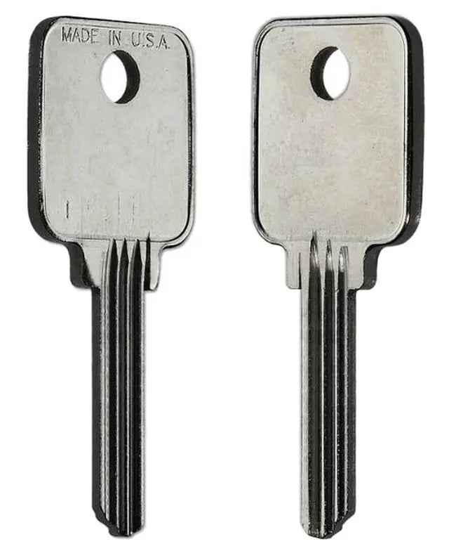 Kaba Ilco 1644 Medeco 5 Pin Biaxial G8 Cam Key Blank, Nickel Silver