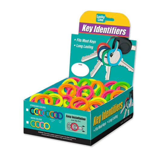 Lucky Line 16617 Key Identifier Large Asst Neon 150 Per Box