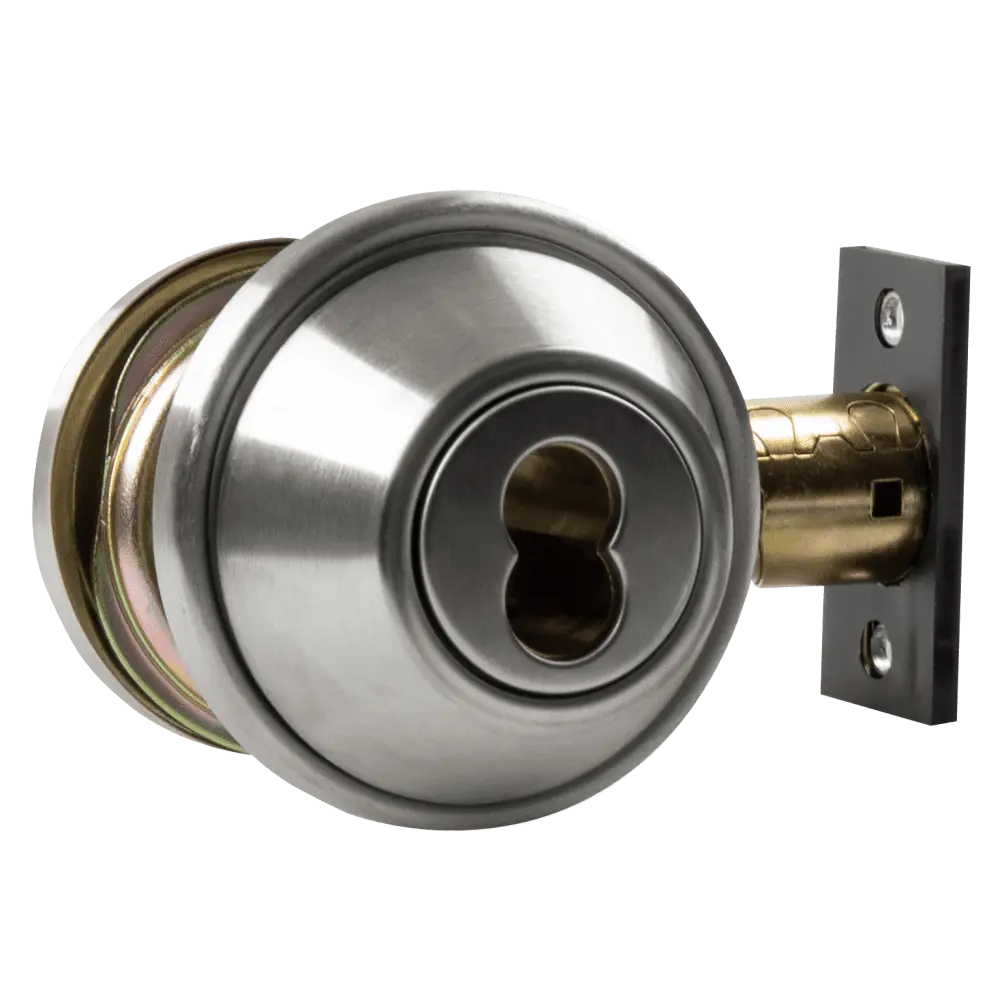 Arrow Lock DBX61-630-IC Single Cylinder Deadbolt, Satin Stainless Steel, Adjustable Backset, SFIC
