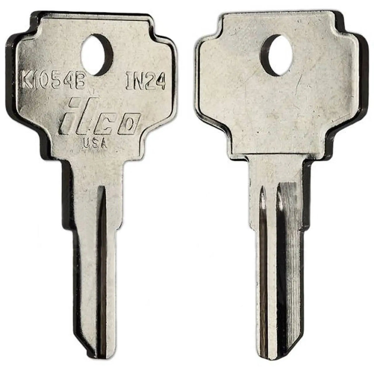 Kaba Ilco K1054B Key Blank – Bargman IN24, Nickel-Plated Brass