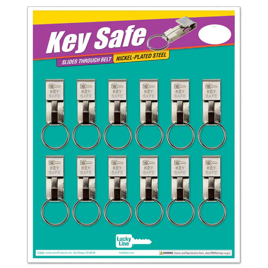 Lucky Line 47612 Key Safe Belt Hook with Ring 12 Per Card