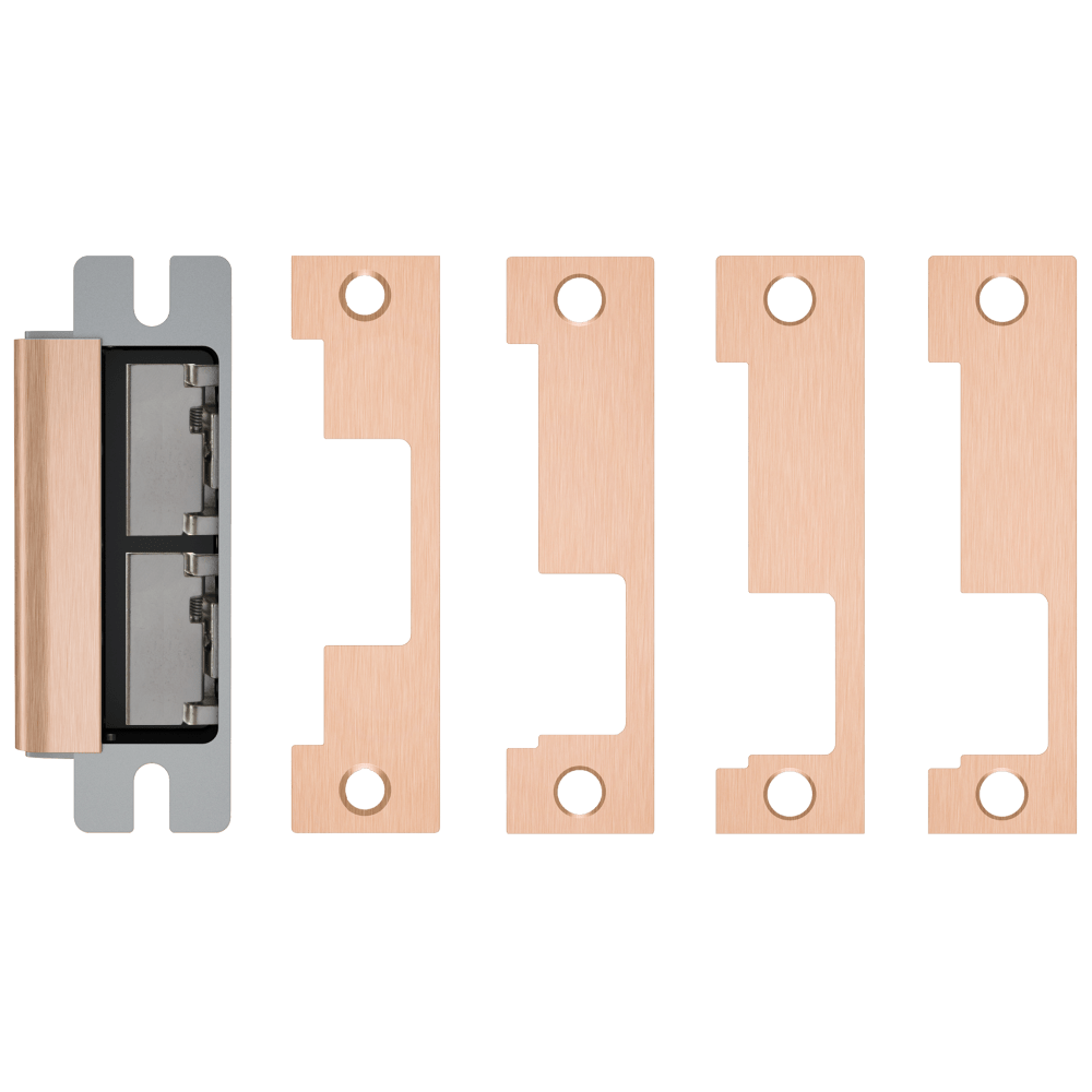 HES 1600-CLB-612-DLM Grade 1 Electric Strike, For Cylindrical or Mortise Latchbolt and Deadbolt Locks, Auto-Sensing 12/24 VDC, Field Selectable Fail Safe/Fail Secure, Includes 1J, 1K, 1KD, 1KM Options, Dual Lock Monitor, Satin Bronze