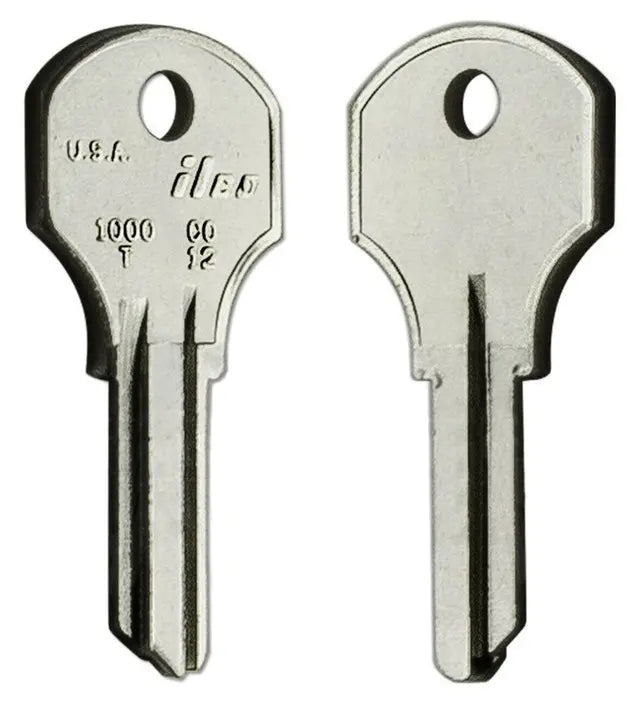 Kaba Ilco 1000T Key Blank – Corbin CCL CO12, 6-Disc, Nickel-Plated Brass