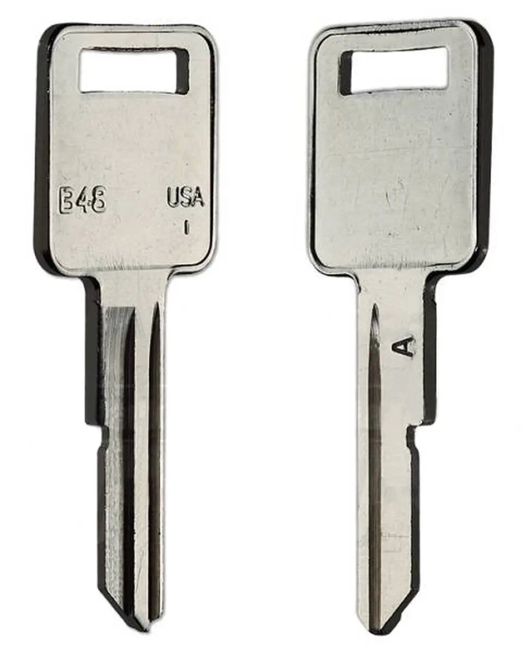 Kaba Ilco P1098A (B48/GMA) Automotive Key Blank – General Motors A-Keyway, Nickel-Plated Brass