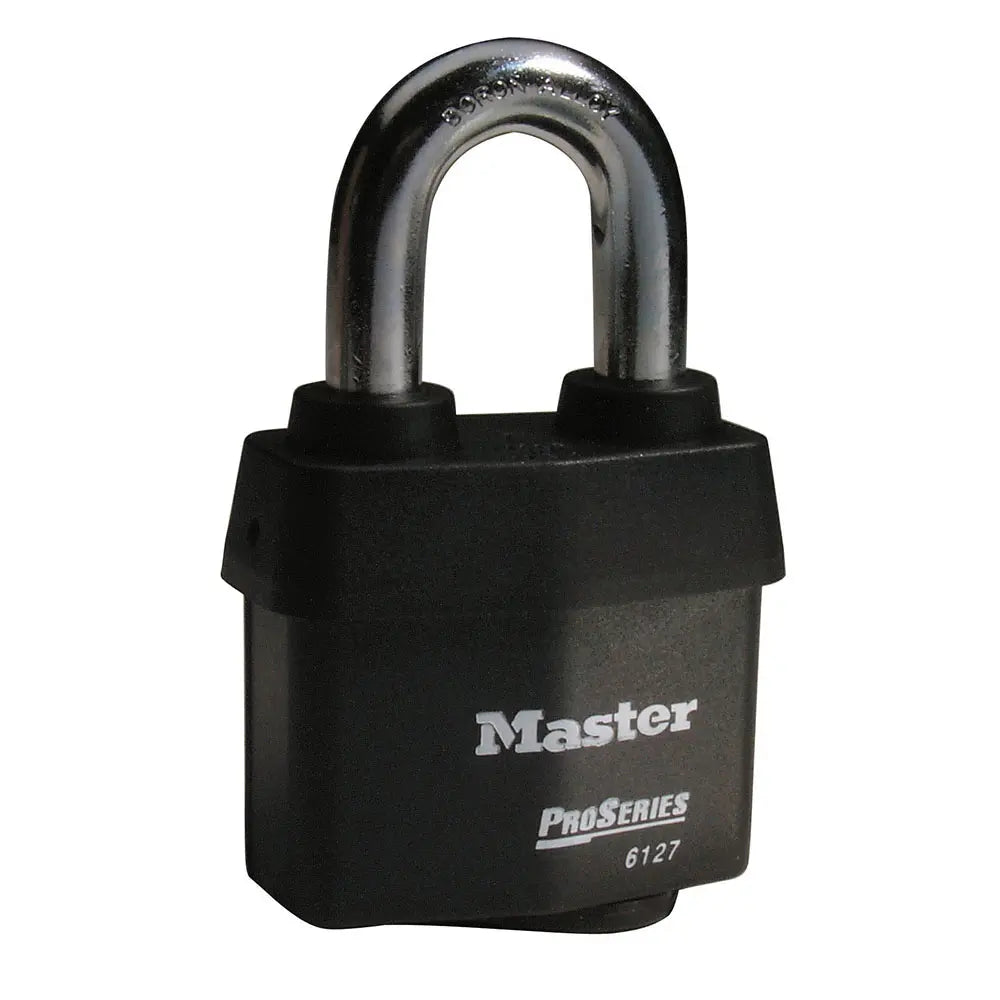 Master Lock 6127WO ProSeries Padlock 2-5/8" Body, 1-3/8" Tall 7/16" Diameter Shackle, Weather Tough Cover, Less Cylinder