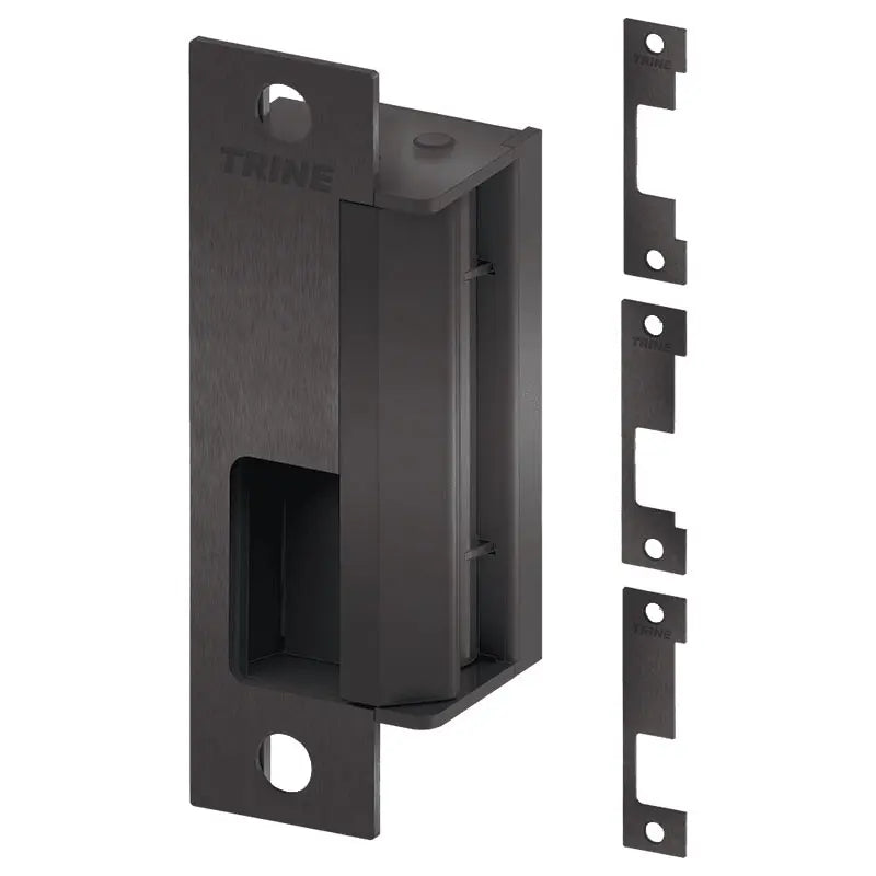 Trine 4100-10B 4100 Series Electric Strike, 12/24VDC, 12-24VAC, Fail Secure, 4 Faceplates for Cylindrical and Mortise Locks, Oil Rubbed Bronze