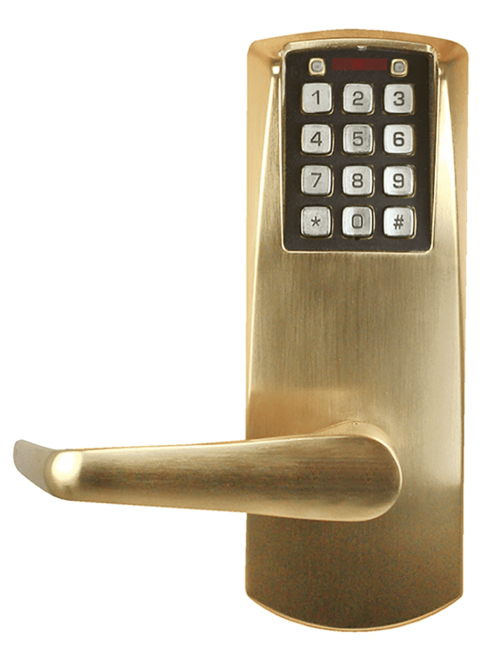 DormaKaba P2031LL-606-41 PowerPlex Cylindrical Lock, 2-3/4" Backset, 1/2" Throw, No Key Override, Satin Brass